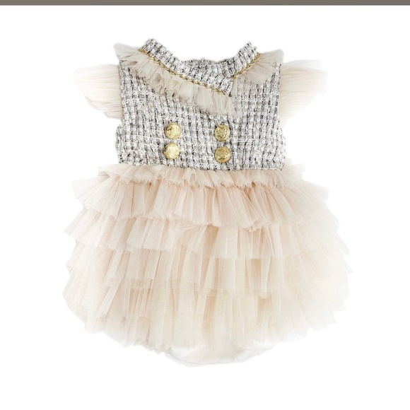 Fira Tweed and Tulle Romper - Picture 2 of 2